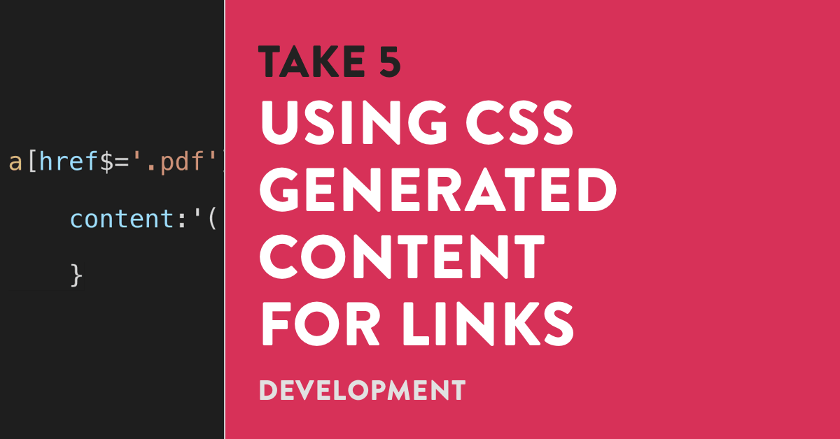 Using CSS Generated Content for Links | Gymnasium