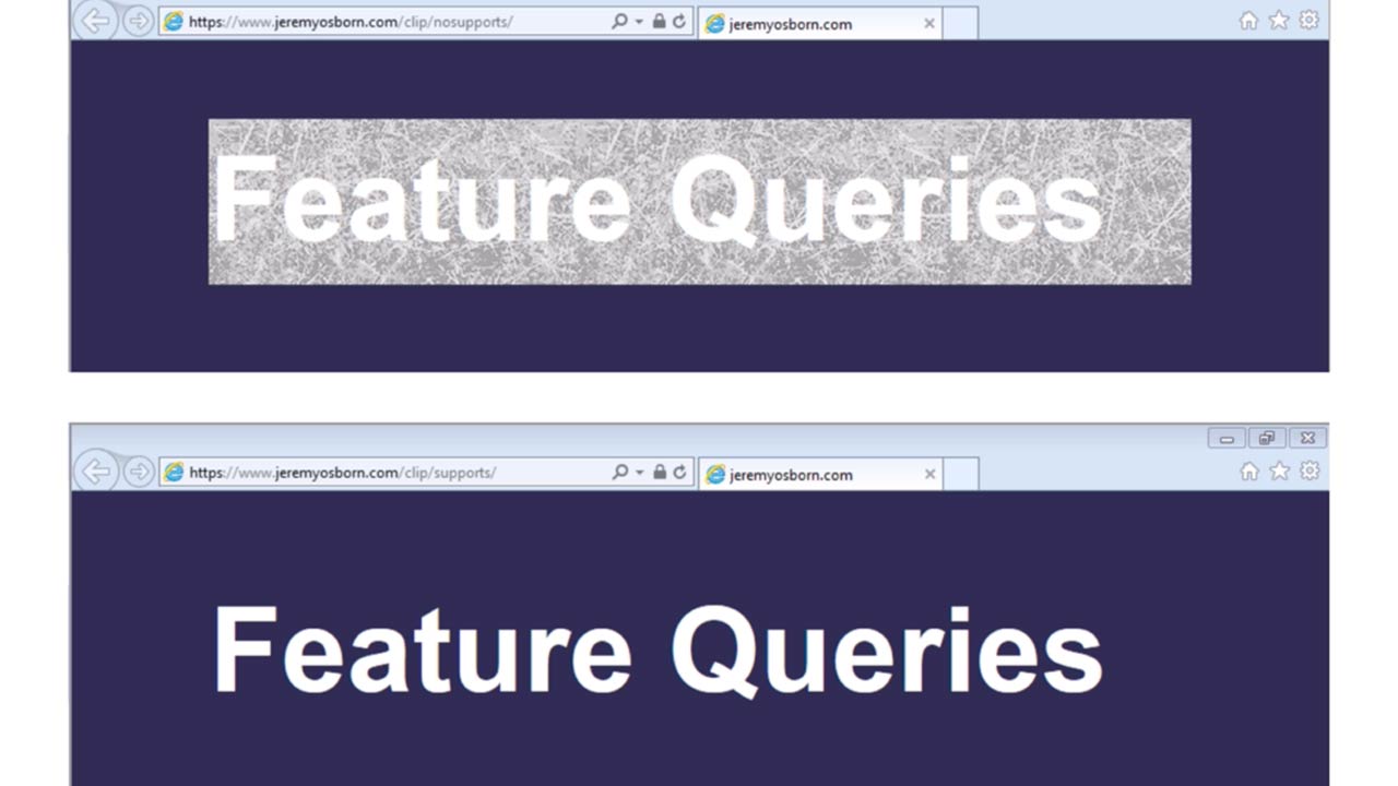 Working with CSS Feature Queries